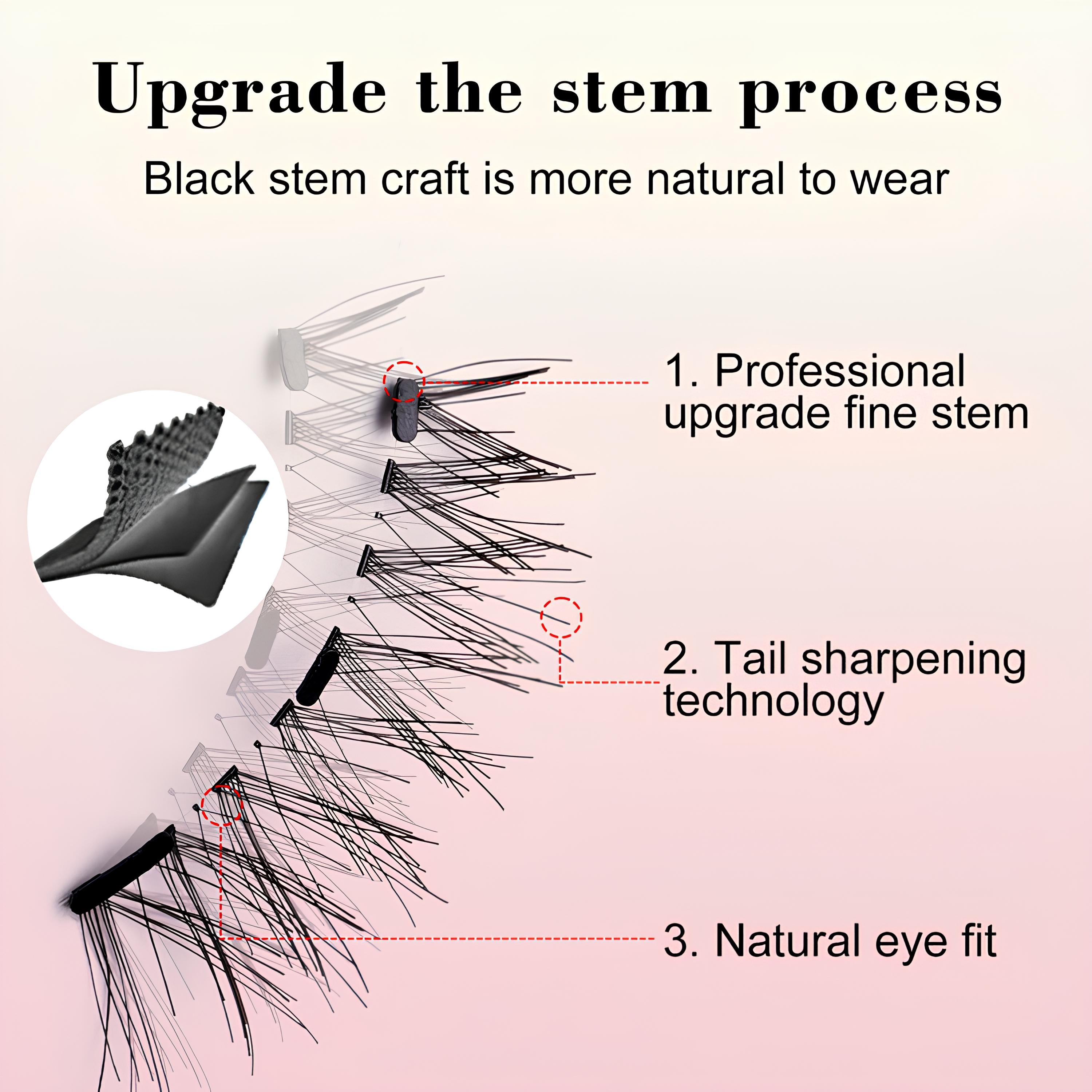 KKSHOP PICK Magnetic Eyelashes 1 Pair Reusable Magnetic Eyelashes with Applicator No Glue Needed Eyelashes Water Proof