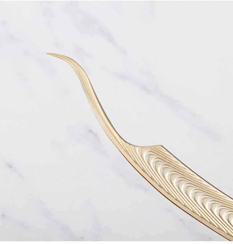 Gold Upgraded Volume Eyelash Tweezers OwnWholesale