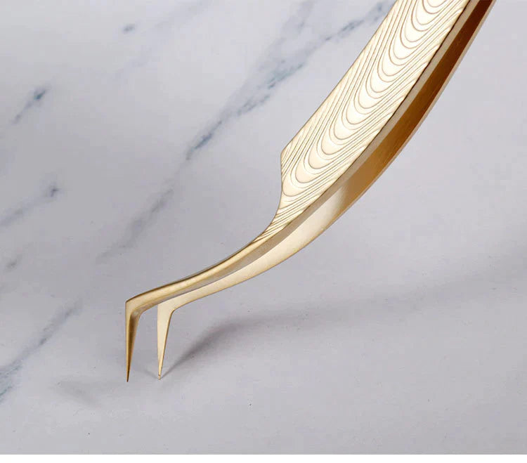 Gold Upgraded Volume Eyelash Tweezers OwnWholesale