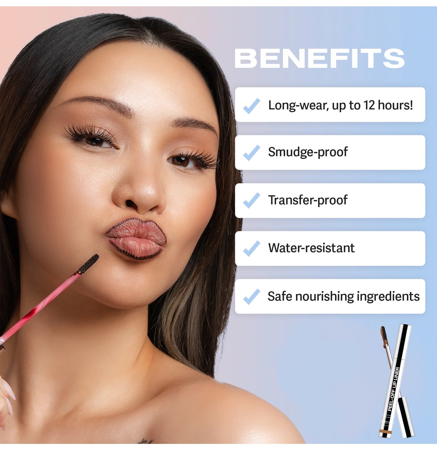 Peel Off Lip Stain.- Long Lasting Matte Lip Tattoo for All Skin Types