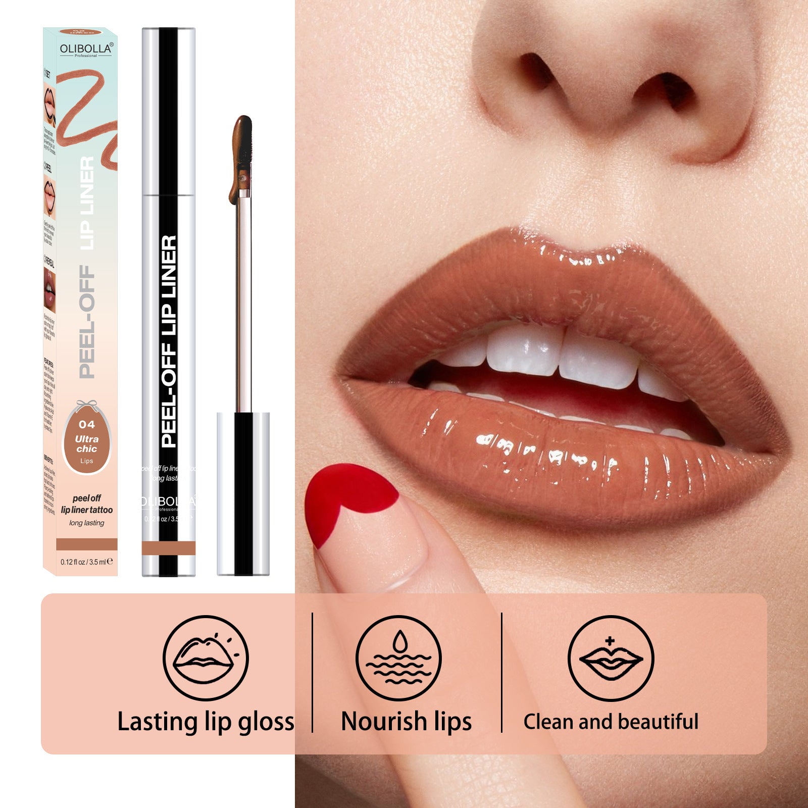 Peel Off Lip Stain.- Long Lasting Matte Lip Tattoo for All Skin Types