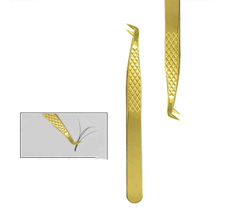 Professional Luxury Gold Volume Lash Tweezers OwnWholesale