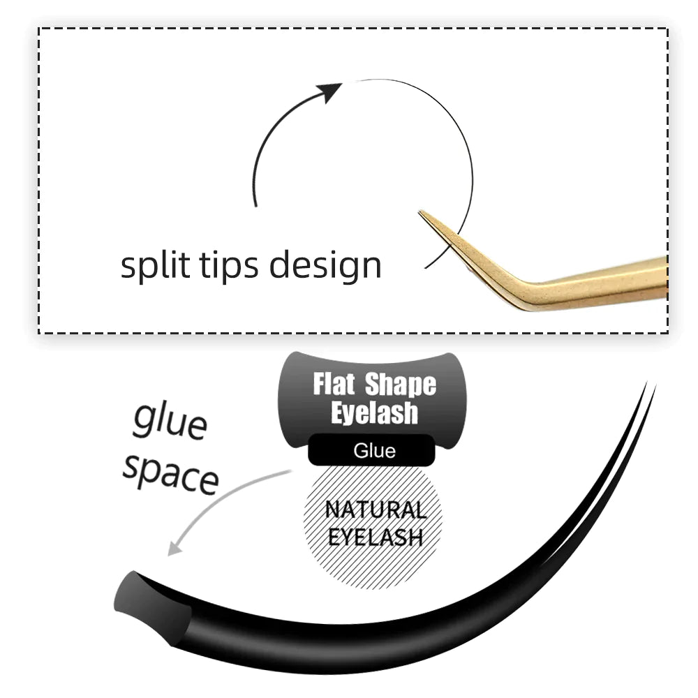 0.15 Luxury Black Ellipse Flat Silk Eyelashes OwnWholesale