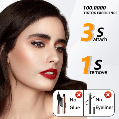 5D Soft Magnetic Eyelashes Reusable 2 Pairs Pestañas magnéticas with Applicator No Glue Needed Eyelashes