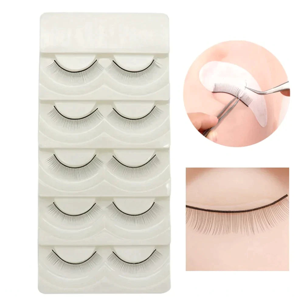 5 pairs Training Practice Lash For Beginners Eyelash Extensions Exercise OwnWholesale