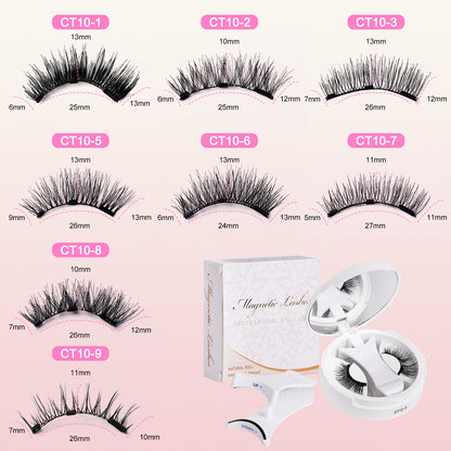 KKSHOP PICK Magnetic Eyelashes 1 Pair Reusable Magnetic Eyelashes with Applicator No Glue Needed Eyelashes Water Proof