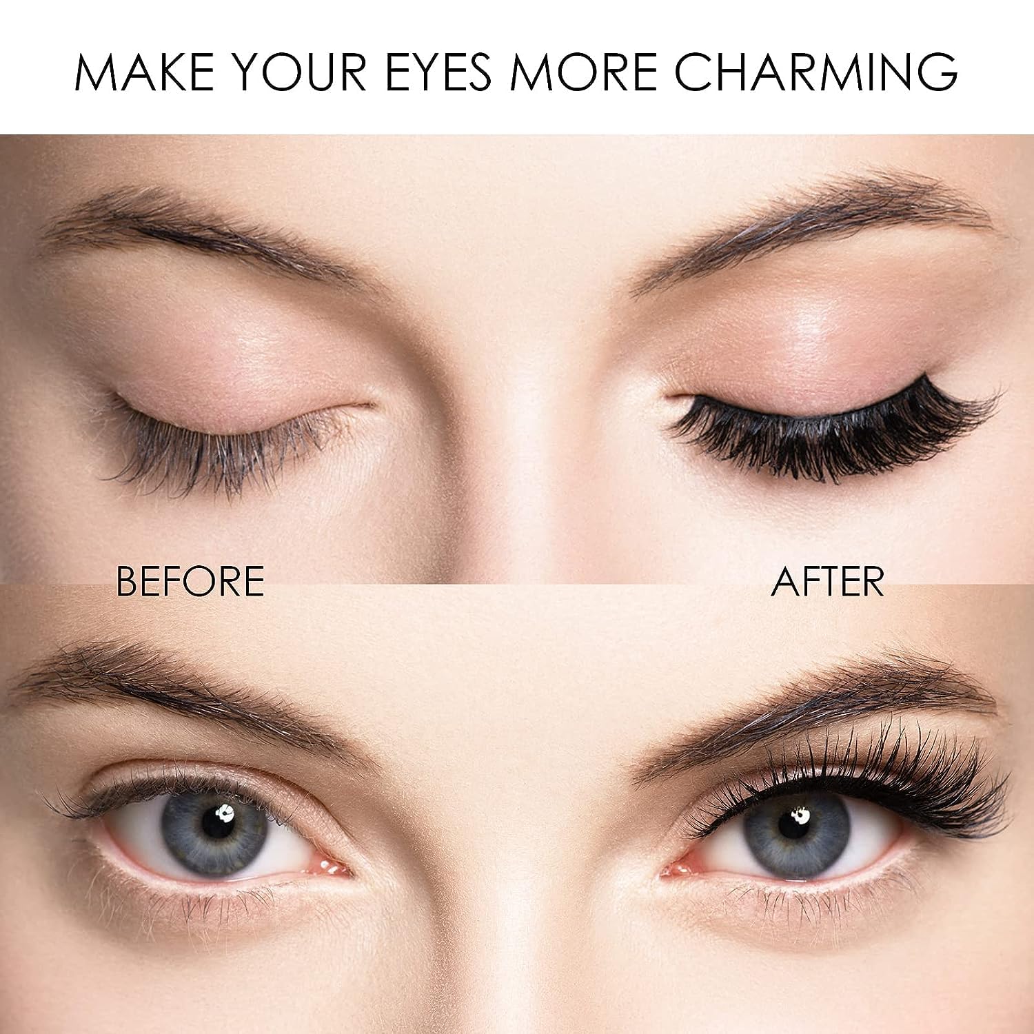 5D Soft Magnetic Eyelashes Reusable 2 Pairs Pestañas magnéticas with Applicator No Glue Needed Eyelashes