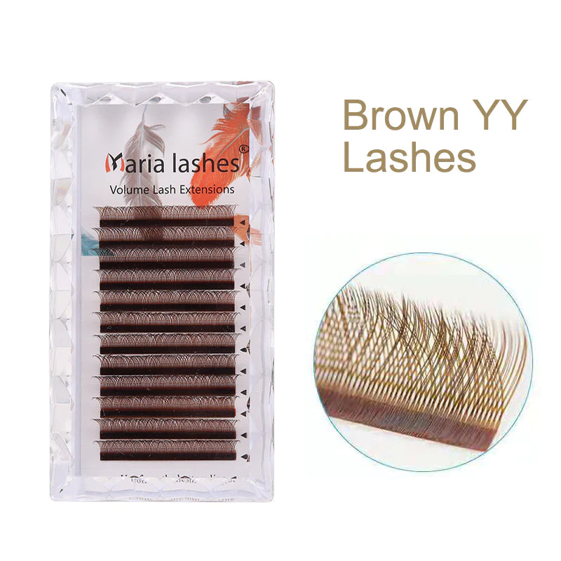 Brown Colorful 0.07 YY Eyelashes OwnWholesale