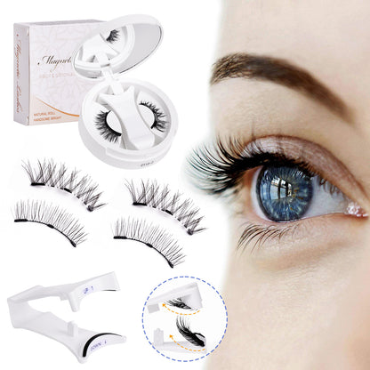 KKSHOP PICK Magnetic Eyelashes 1 Pair Reusable Magnetic Eyelashes with Applicator No Glue Needed Eyelashes Water Proof
