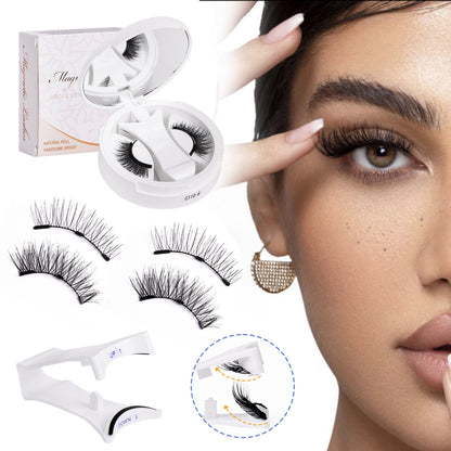 KKSHOP PICK Magnetic Eyelashes 1 Pair Reusable Magnetic Eyelashes with Applicator No Glue Needed Eyelashes Water Proof