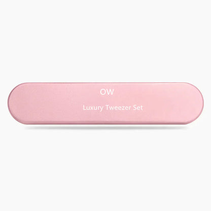 OW Lashes High Quality Matte Pink Gold Volume Lash Tweezers OwnWholesale