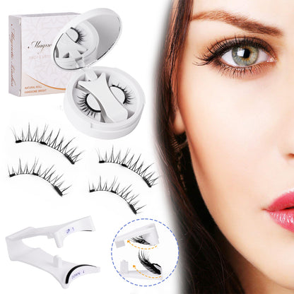 KKSHOP PICK Magnetic Eyelashes 1 Pair Reusable Magnetic Eyelashes with Applicator No Glue Needed Eyelashes Water Proof