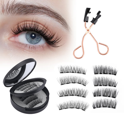 5D Soft Magnetic Eyelashes Reusable 2 Pairs Pestañas magnéticas with Applicator No Glue Needed Eyelashes
