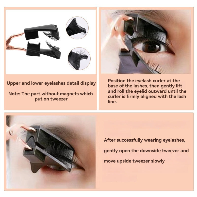 5D Soft Magnetic Eyelashes Reusable 2 Pairs Pestañas magnéticas with Applicator No Glue Needed Eyelashes